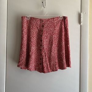 American Eagle Floral button down Swing Skirt size 4